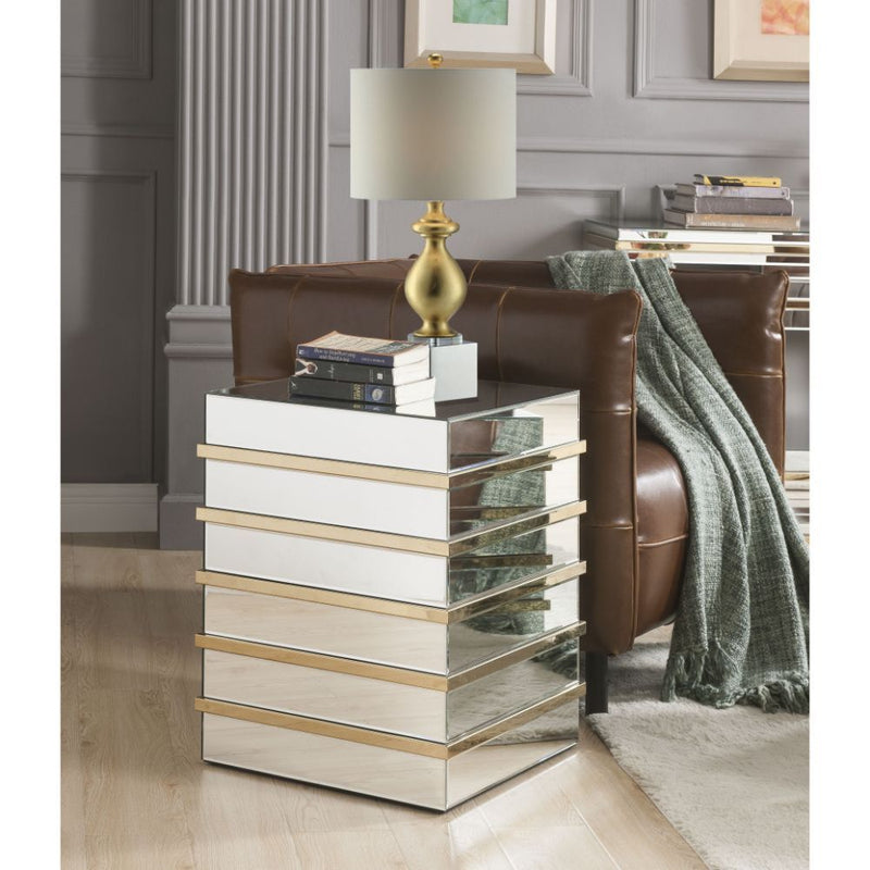 Dominic - End Table - Mirrored