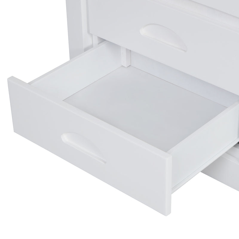 Full over Full Bunk Bed with Twin Size Trundle, White (old sku: LT000026AAK )