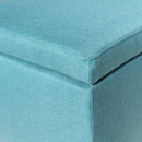 Contemporary Storage Ottoman Bench With Polyester Upholstery