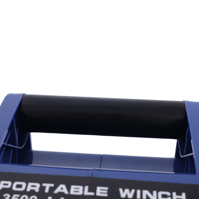 Reversible Electric 12V Trailer Winch For Boats Up To 6000 Lbs With Galvanized Wire Rope And Casing - Blue