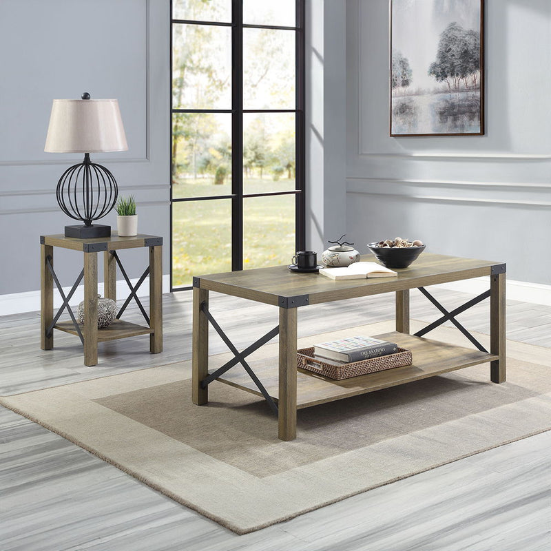 Abiram - Coffee Table - Rustic Oak
