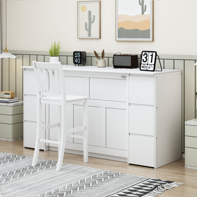 Murphy Bed With Drawers, Cabinets, And USB Ports