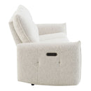 Lalisa - Power Motion Sofa With USB Port - Cream Chenille