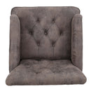 Vitality - Club Chair With Button Tufted Diamond Stitching And Turned Legs