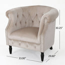 Celestialis - Upholstered Club Chair With Tub Design And Rolled Recessed Armrests