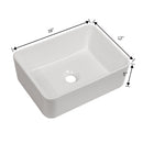 Sleek Ceramic Rectangular Vessel Bathroom Sink