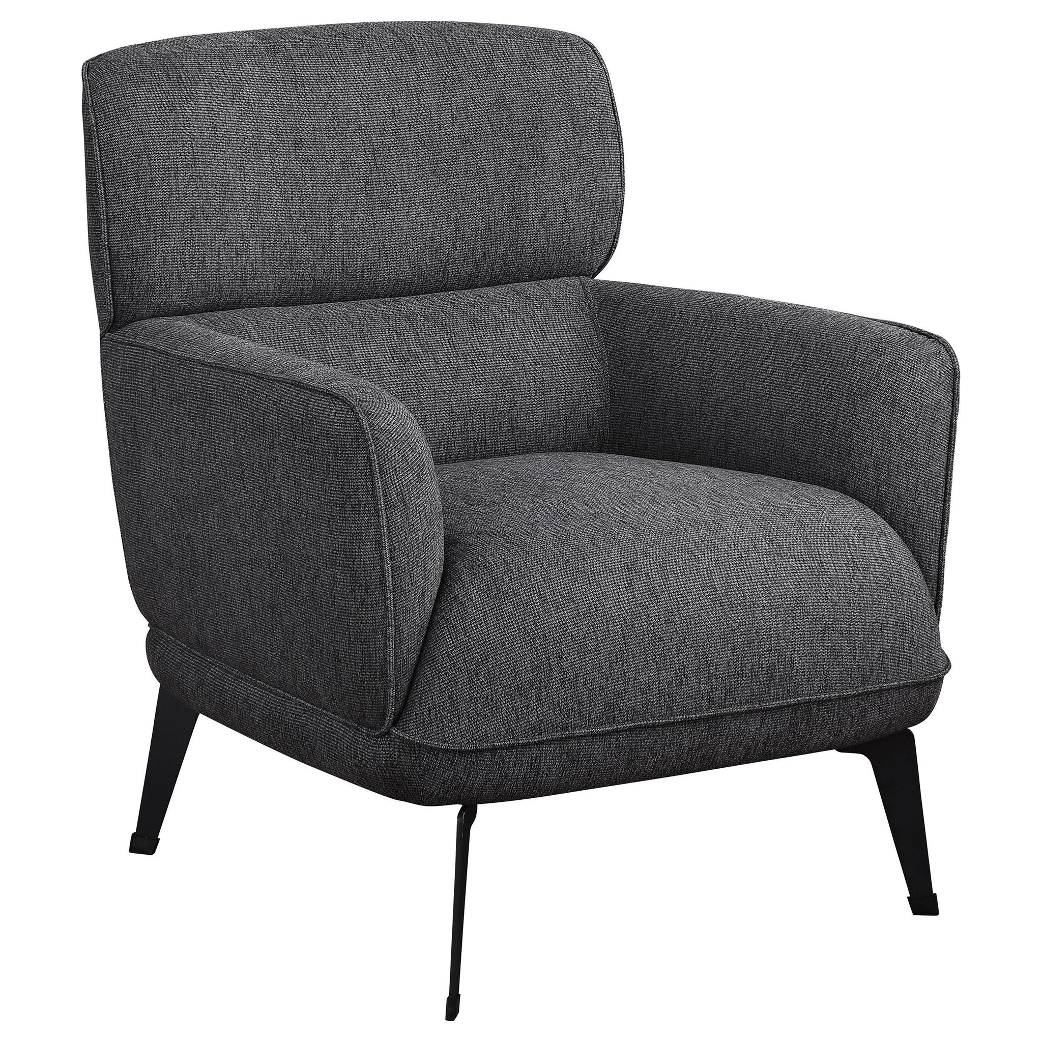 Andrea Upholstered Crecent Arm Accent Chair Grey - Atlantic Fine Furniture Melbourne FL