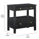 Danielle - 2 Drawer Nightstand With Knobs - Black