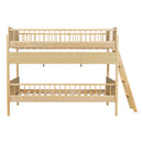 Bunk Bed With 3 Storage Shelves, Adjustable Ladder Left Or Right