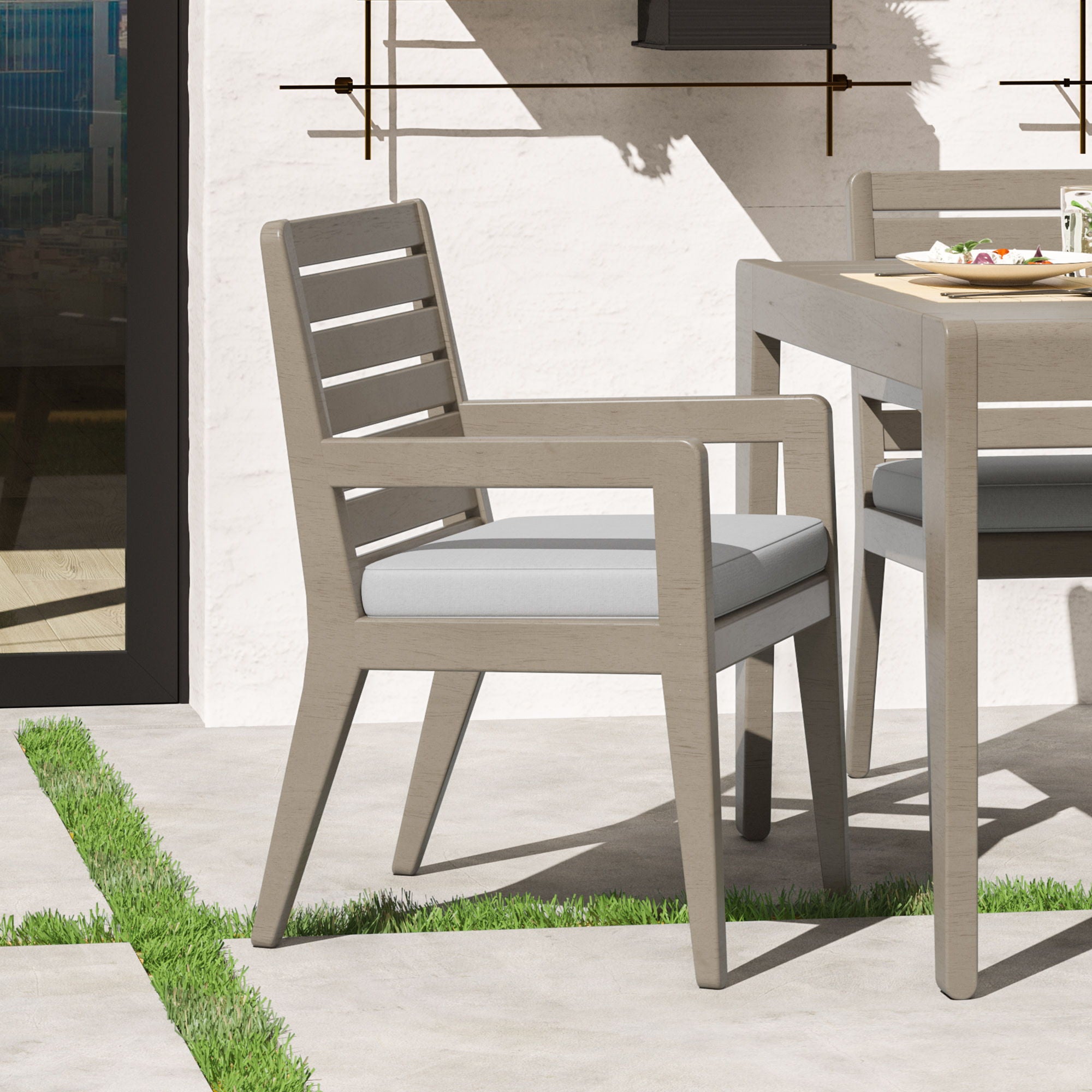 Sustain - Outdoor Dining Armchair (Set of 2) - Gray