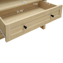 Tall Arched Kitchen Pantry, Arched Storage Display Cabinet With 2 Drawers & Adjustable Shelves, Rattan Door Versatile Storage Cabinet For Kitchen, Dining Room, Living Room - Natural