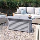 Steel Propane / Natural Gas Outdoor Fire Pit Table With Lid