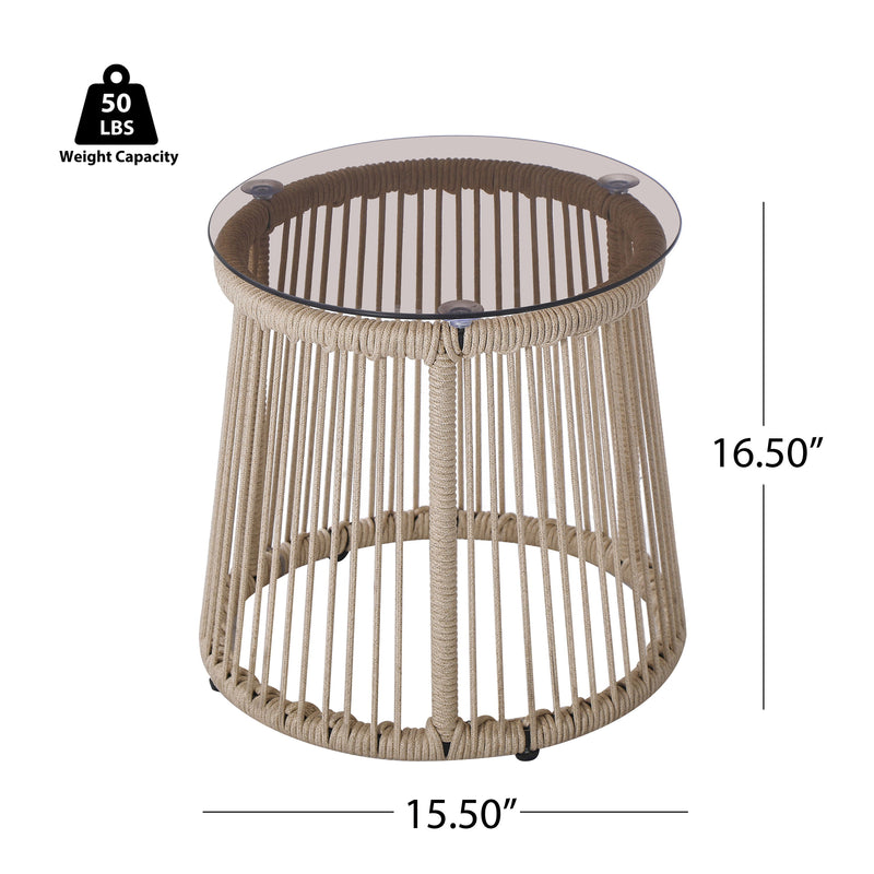 Moonstone - Side Table - Light Brown