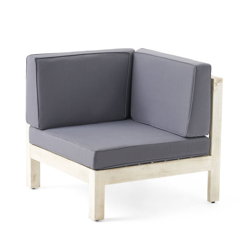 Brava - X Back 2 Seater Sectional Loveseat With Coffee Table