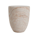 Outdoor / Indoor Lightweight, Concrete Side Table, Travertine - Beige