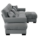 Super Comfort Oversized Modular Sectional Sofa With Movable Ottoman