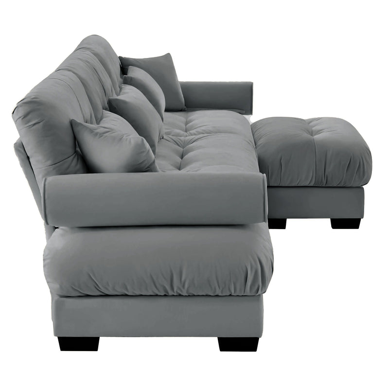 Super Comfort Oversized Modular Sectional Sofa With Movable Ottoman