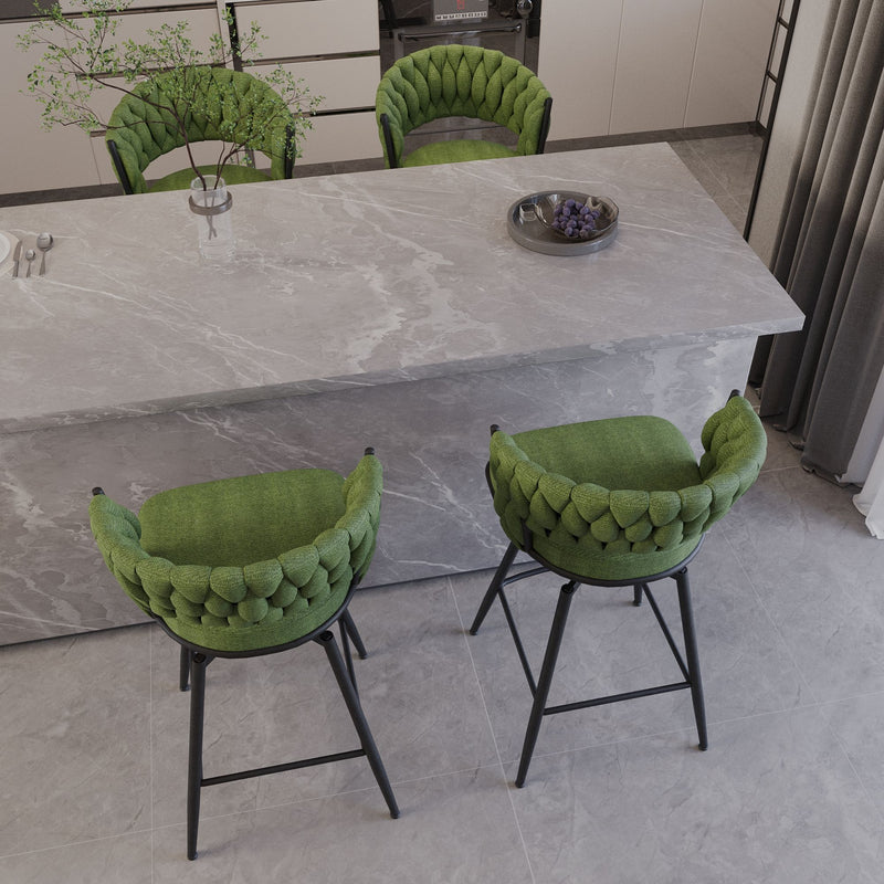 Bar Stool 360 Swivel With Back Footrest