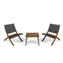Kayla - Outdoor Foldable 2 Seater Chat Set - Brown / Gray