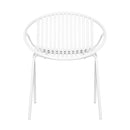 7 Piece Outdoor Modern Dining Set With Stackable Chairs