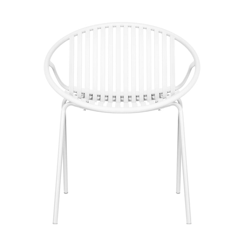 7 Piece Outdoor Modern Dining Set With Stackable Chairs