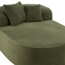 Modern Chaise Lounge Sofa Boneless Couch With Supportive Pillows