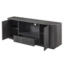 Modern Wavy TV Stand Rounded Sideboard With Storage Cabinet