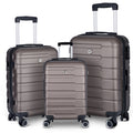 Luggage Suitcase 3 Piece Sets Hardside Carry-On Luggage With Spinner Wheels 20" / 24" / 28"