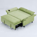 Modern Fabric Multi-Functional Sofa Bed With Adjustable Armrests And Backrests