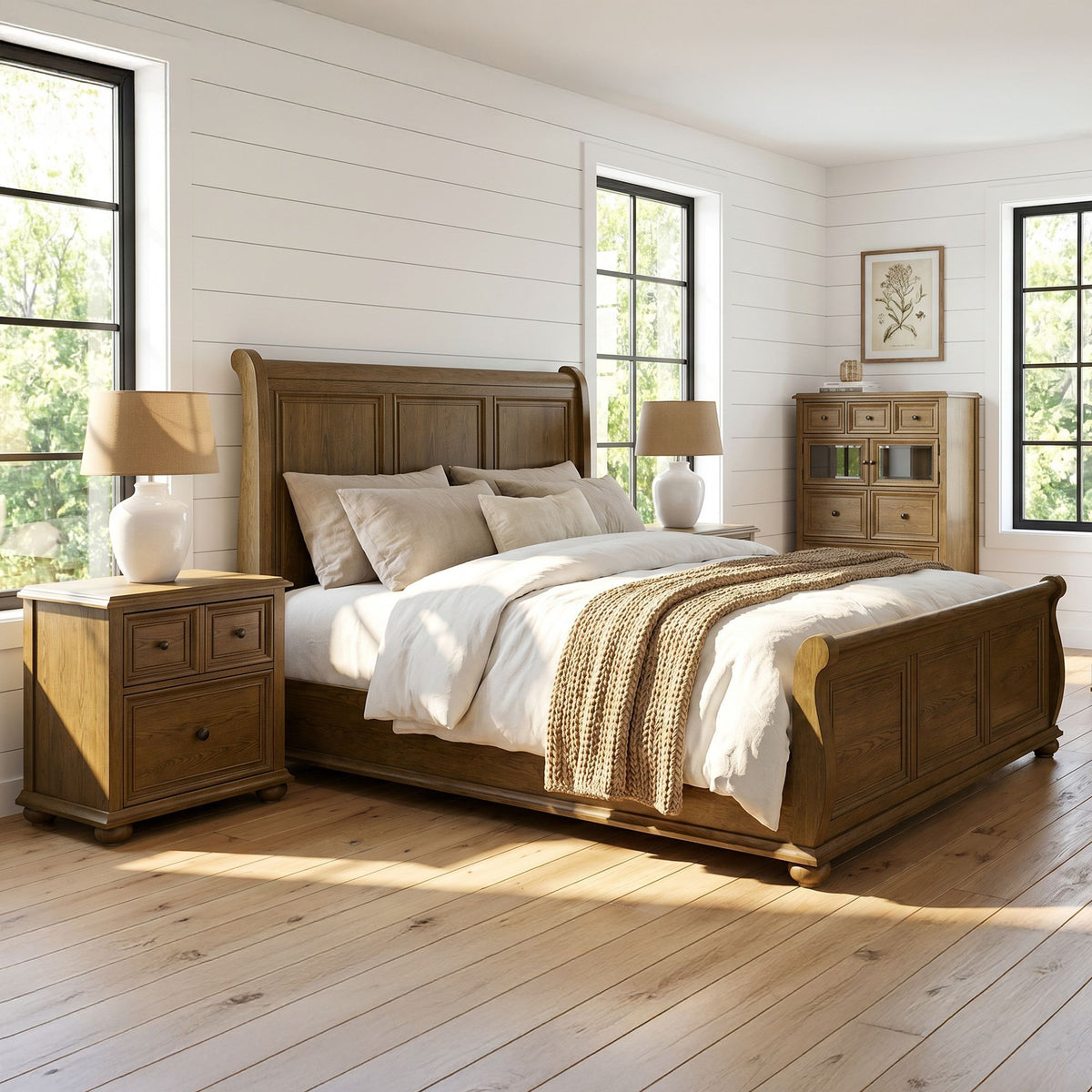 Heritage Sleigh Bedroom Set in Black by Elements International, view 24