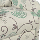 Modern Manual Recliner, Home Theater Chair With Adjustable Backrest For Living Room - Beige / Blue