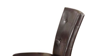 Britney - Synthetic Leather Side Chair (Set of 2) - Brown / Walnut