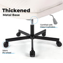 Large Size Swivel Home Office Desk Chair Armless Office Room Chair - Beige