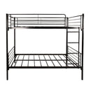 Space Saving Bunk Bed With Metal Frame And Ladder