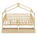 House Bed With 2 Drawers