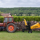 6'' 420Cc 15Hp Pull Start Gas Powered 4 - Wheels Chipper Shredder Mulcher With Towbar / Stop Bar - Yellow