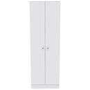 Multistorage Pantry Cabinet, Five Shelves, Double Door Cabinet -White
