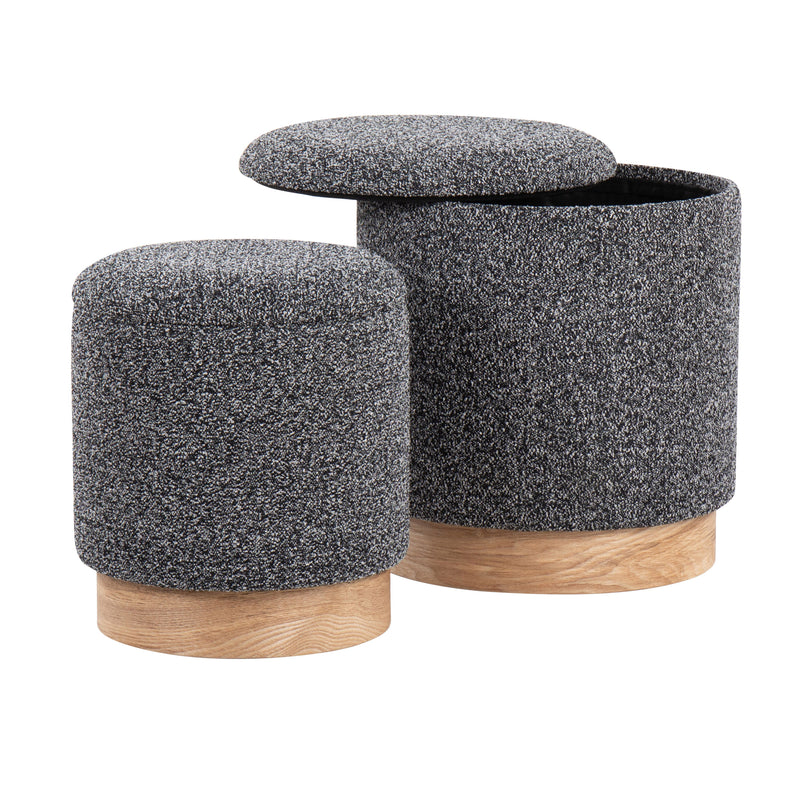 Marla - Contemporary, Nesting Ottoman Set