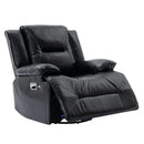 360° Swivel And Rocking Home Theater Recliner Manual Recliner Chair With A LED Light Strip For Living Room