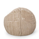 Vida - Modern 5 Foot Rounded Bean Bag - Snow White / Beige