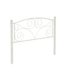 Full With Metal Frame Bed - White