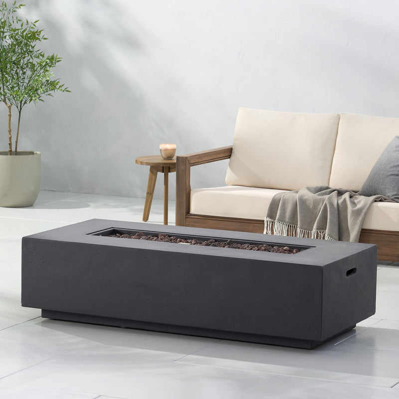 Modern Rectangle Fire Table 50,000 Btu
