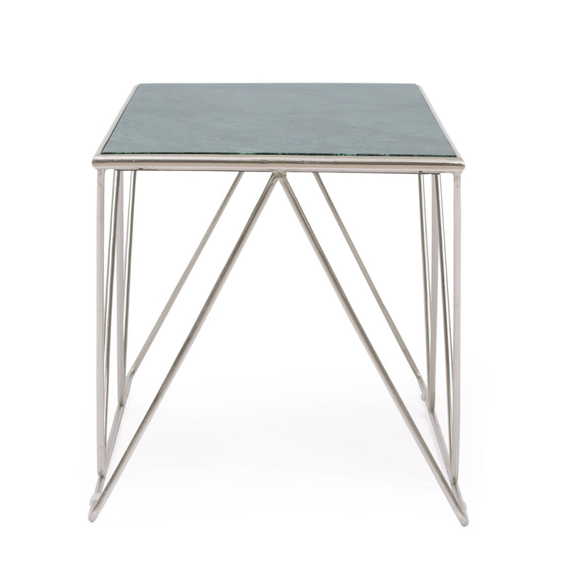 Modern Glam Marble Coffee Table With Gold Base - Green