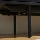 Oak Board Cabinet, The Middle Layer Board On Both Sides Of The Cabinet Can Be Adjusted, The Furnace Is Embedded In The Middle Grid With The Remote Control