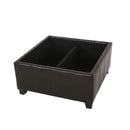 Contemporary Ottoman With Storage And Tray Tops - Brown