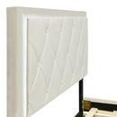 Full Size Velvet Storage Platform Bed, with 2 Big Drawers, T Size Trundle and LED Light, Beige