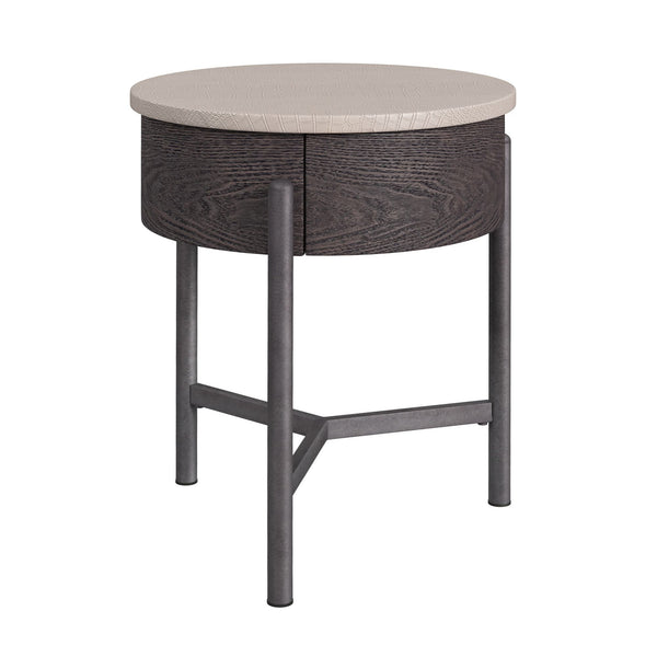 Nica - End Table - White And Brown