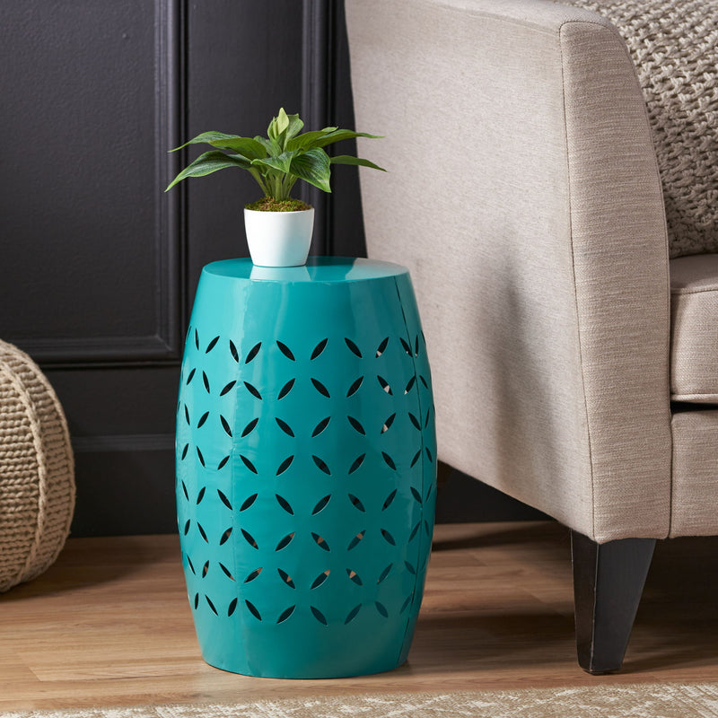Lilac - Lace Cut Side Table, Compact Design