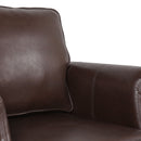 Contemporary Club Chair With Nailhead Trim And Rolled Armrests