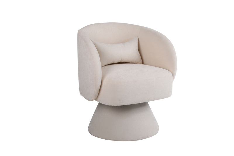 Swivel Accent Chair, Armchair Round Barrel Chair In Fabric For Living Room Bedroom